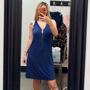 Michael Kors Deep Blue V-Neck Dress